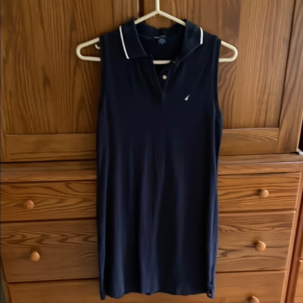Nautica Dark Blue Sleeveless Polo Dress